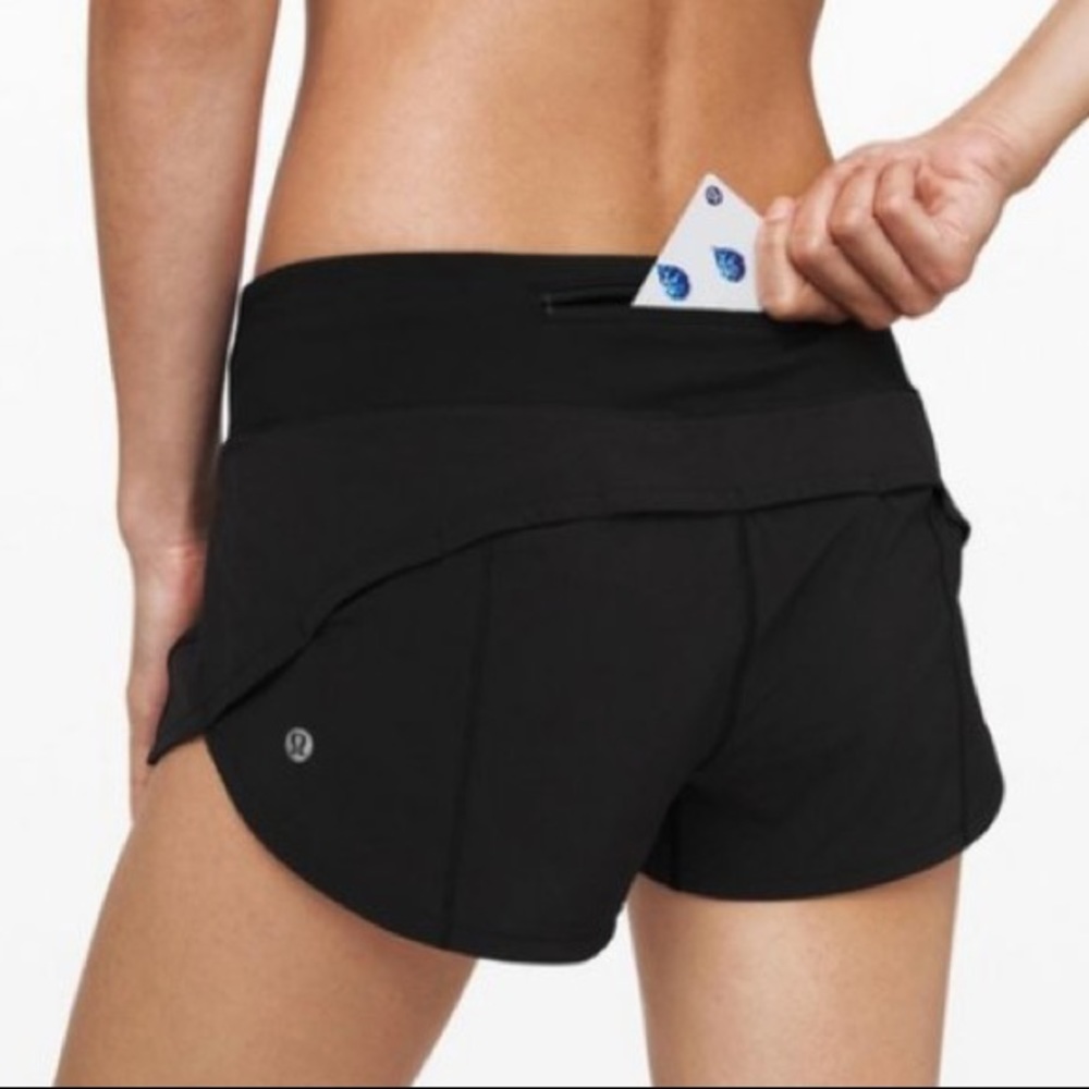 Lululemon speed shorts black size 4
